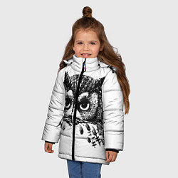 Куртка зимняя для девочки Сова, цвет: 3D-красный — фото 2