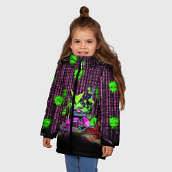 Куртка зимняя для девочки Virus 8-Bit, цвет: 3D-черный — фото 2