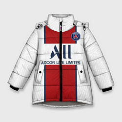 Куртка зимняя для девочки PSG away 20-21, цвет: 3D-светло-серый