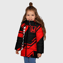 Куртка зимняя для девочки HONDA, цвет: 3D-черный — фото 2