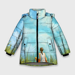 Куртка зимняя для девочки Cloud ART, цвет: 3D-светло-серый