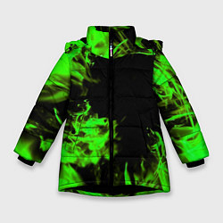 Куртка зимняя для девочки ЗЕЛЁНЫЙ ОГОНЬ, цвет: 3D-черный