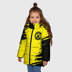 Куртка зимняя для девочки BORUSSIA, цвет: 3D-черный — фото 2