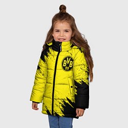 Куртка зимняя для девочки BORUSSIA, цвет: 3D-черный — фото 2