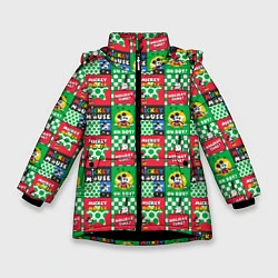 Куртка зимняя для девочки Микки Маус, цвет: 3D-черный