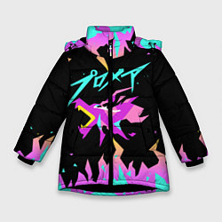 Куртка зимняя для девочки PROMARE, цвет: 3D-черный