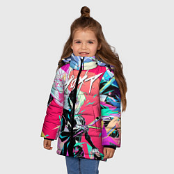 Куртка зимняя для девочки PROMARE, цвет: 3D-черный — фото 2