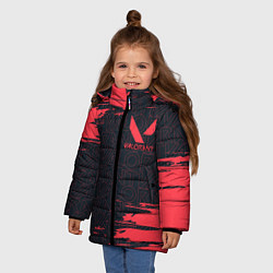 Куртка зимняя для девочки VALORANT, цвет: 3D-светло-серый — фото 2