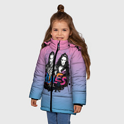 Куртка зимняя для девочки LOVE RULES ALL, цвет: 3D-черный — фото 2
