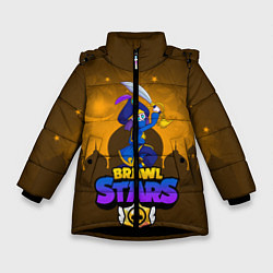 Куртка зимняя для девочки MORTIS BRAWL STARS, цвет: 3D-черный