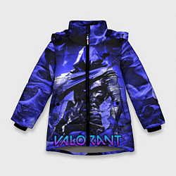 Куртка зимняя для девочки VALORANT OMEN, цвет: 3D-светло-серый