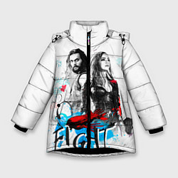 Куртка зимняя для девочки FIGHT, цвет: 3D-черный