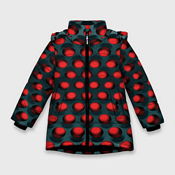 Зимняя куртка для девочки Раскалённый красный 3Д