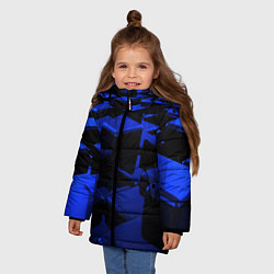 Куртка зимняя для девочки 3D ABSTRACT, цвет: 3D-черный — фото 2