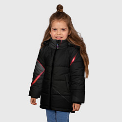 Куртка зимняя для девочки DARK, цвет: 3D-черный — фото 2