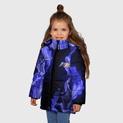Куртка зимняя для девочки BMW FIRE, цвет: 3D-черный — фото 2