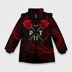Куртка зимняя для девочки ТИКТОКЕР - PAYTON MOORMEIE, цвет: 3D-черный