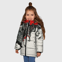 Куртка зимняя для девочки Abstraction, цвет: 3D-черный — фото 2