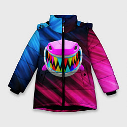 Куртка зимняя для девочки 6IX9INE 69, цвет: 3D-черный