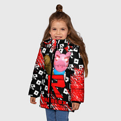 Куртка зимняя для девочки ROBLOX: PIGGI, цвет: 3D-черный — фото 2
