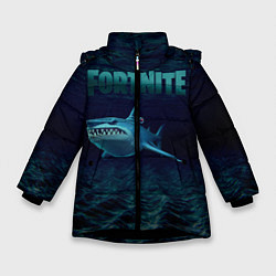 Куртка зимняя для девочки Loot Shark Fortnite, цвет: 3D-черный