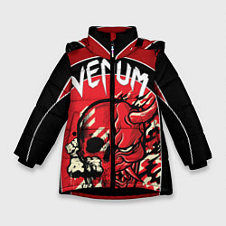 Куртка зимняя для девочки Venum, цвет: 3D-черный