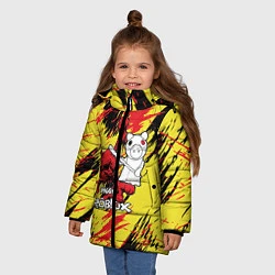 Куртка зимняя для девочки Свинка Пигги из Roblox, цвет: 3D-черный — фото 2