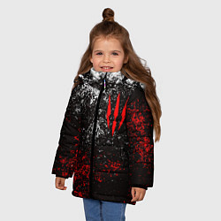 Куртка зимняя для девочки ВЕДЬМАК THE WITCHER, цвет: 3D-черный — фото 2