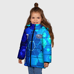 Куртка зимняя для девочки SUBARU, цвет: 3D-красный — фото 2