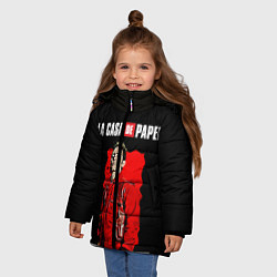 Куртка зимняя для девочки БУМАЖНЫЙ ДОМ, цвет: 3D-черный — фото 2