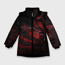 Куртка зимняя для девочки DIGITAL 3D, цвет: 3D-черный