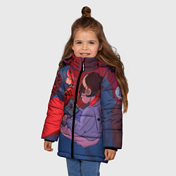 Куртка зимняя для девочки Коронавирус, цвет: 3D-черный — фото 2