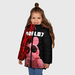 Куртка зимняя для девочки Roblox Piggy, цвет: 3D-черный — фото 2