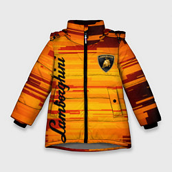 Куртка зимняя для девочки LAMBORGHINI, цвет: 3D-светло-серый