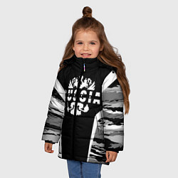 Куртка зимняя для девочки Пётр - камуфляж, цвет: 3D-черный — фото 2