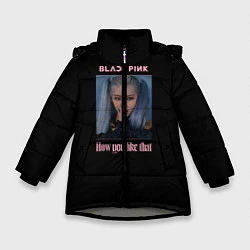 Куртка зимняя для девочки BLACKPINK - Rose, цвет: 3D-светло-серый