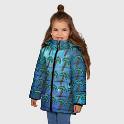Куртка зимняя для девочки Майнкрафт Кирка, цвет: 3D-черный — фото 2