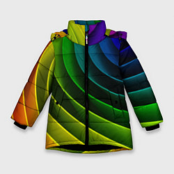 Куртка зимняя для девочки Color 2058, цвет: 3D-черный