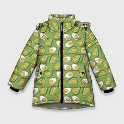 Куртка зимняя для девочки Avocado and Eggs, цвет: 3D-светло-серый