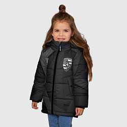 Куртка зимняя для девочки PORSCHE, цвет: 3D-светло-серый — фото 2