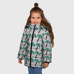 Куртка зимняя для девочки Майнкрафт кирка, цвет: 3D-черный — фото 2