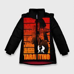 Куртка зимняя для девочки Криминальное чтиво, цвет: 3D-красный