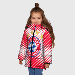 Куртка зимняя для девочки BAYERN MUNCHEN, цвет: 3D-черный — фото 2