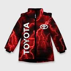 Куртка зимняя для девочки TOYOTA, цвет: 3D-черный