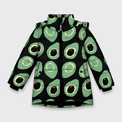 Куртка зимняя для девочки Avocado, цвет: 3D-черный