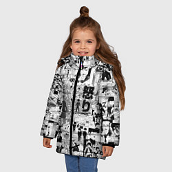 Куртка зимняя для девочки МОБ ПСИХО 100, цвет: 3D-черный — фото 2