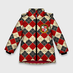 Куртка зимняя для девочки Академия Амбрелла 2, цвет: 3D-красный