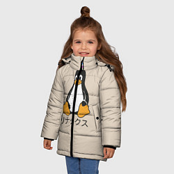 Куртка зимняя для девочки Linux, цвет: 3D-черный — фото 2