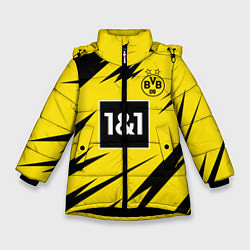 Куртка зимняя для девочки HAALAND Borussia Dortmund цвета 3D-черный — фото 1