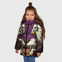 Куртка зимняя для девочки Маска тигра Ханья, цвет: 3D-черный — фото 2